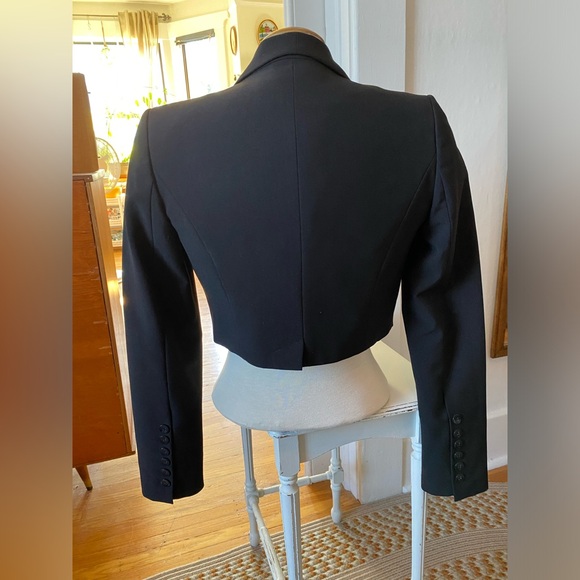 Tuxedo Cropped Black Dress Jacket. Size S - Picture 8 of 8